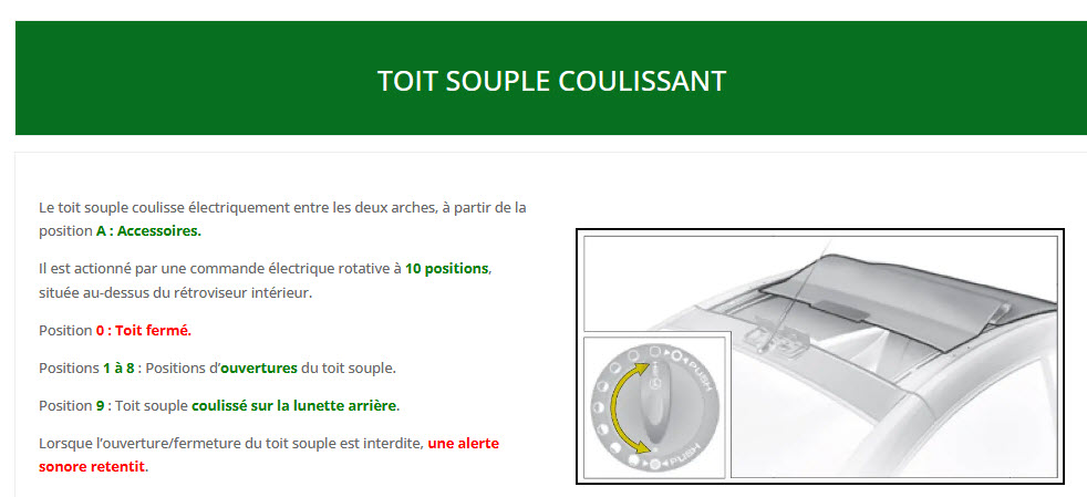 Astuces utilisation toit ouvrant