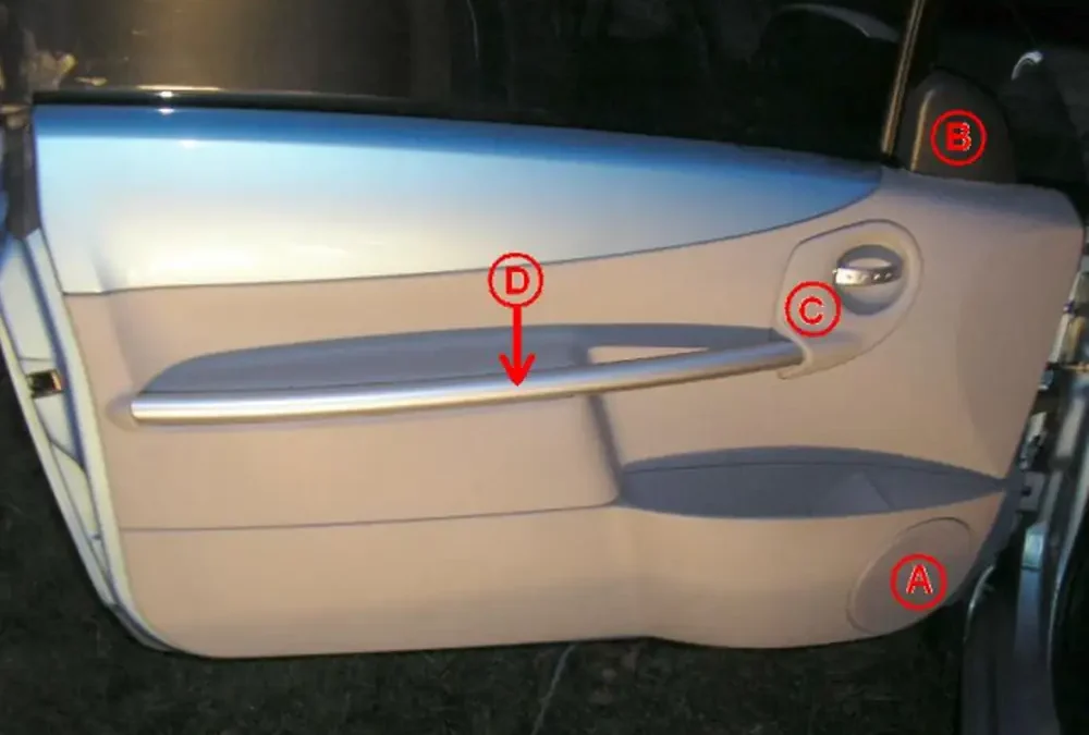 Démontage et remontage d’un panneau de porte C3 Pluriel