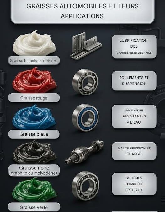 Voici les type de graisses automobiles et leurs applications