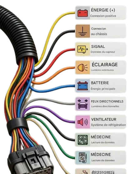 Guide des couleurs des câbles automobiles