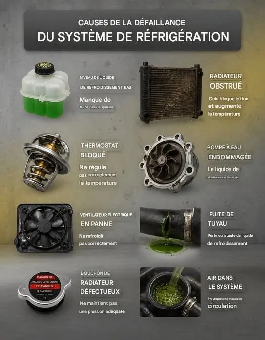 8 Raisons d&rsquo;échec dans le système de réfrigération
