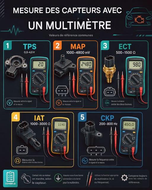 Comment mesure des capteurs avec un multimètre